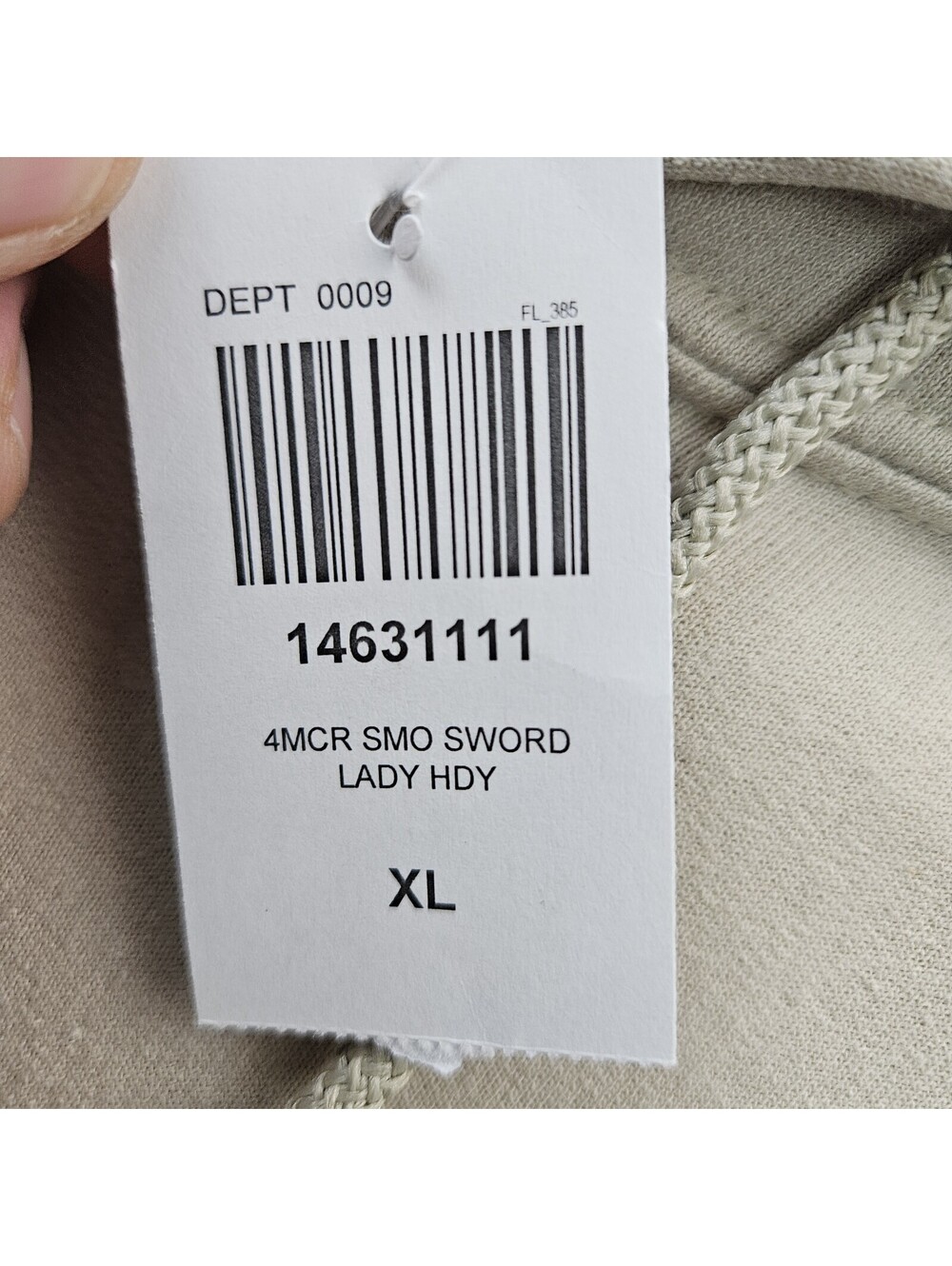 MCR Hot Topic My Chemical Romance Sword Lady Hoodie Sweatshirt XL Beige NEW - Picture 5 of 13